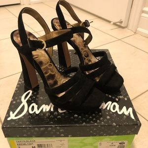 sam edelman taryn sandals in black suede